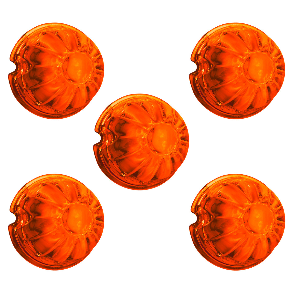 United Pacific- Dark Amber Watermelon Glass Lens- 5 Pack