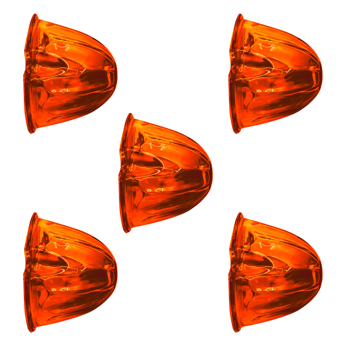 United Pacific- Dark Amber Watermelon Glass Lens- 5 Pack