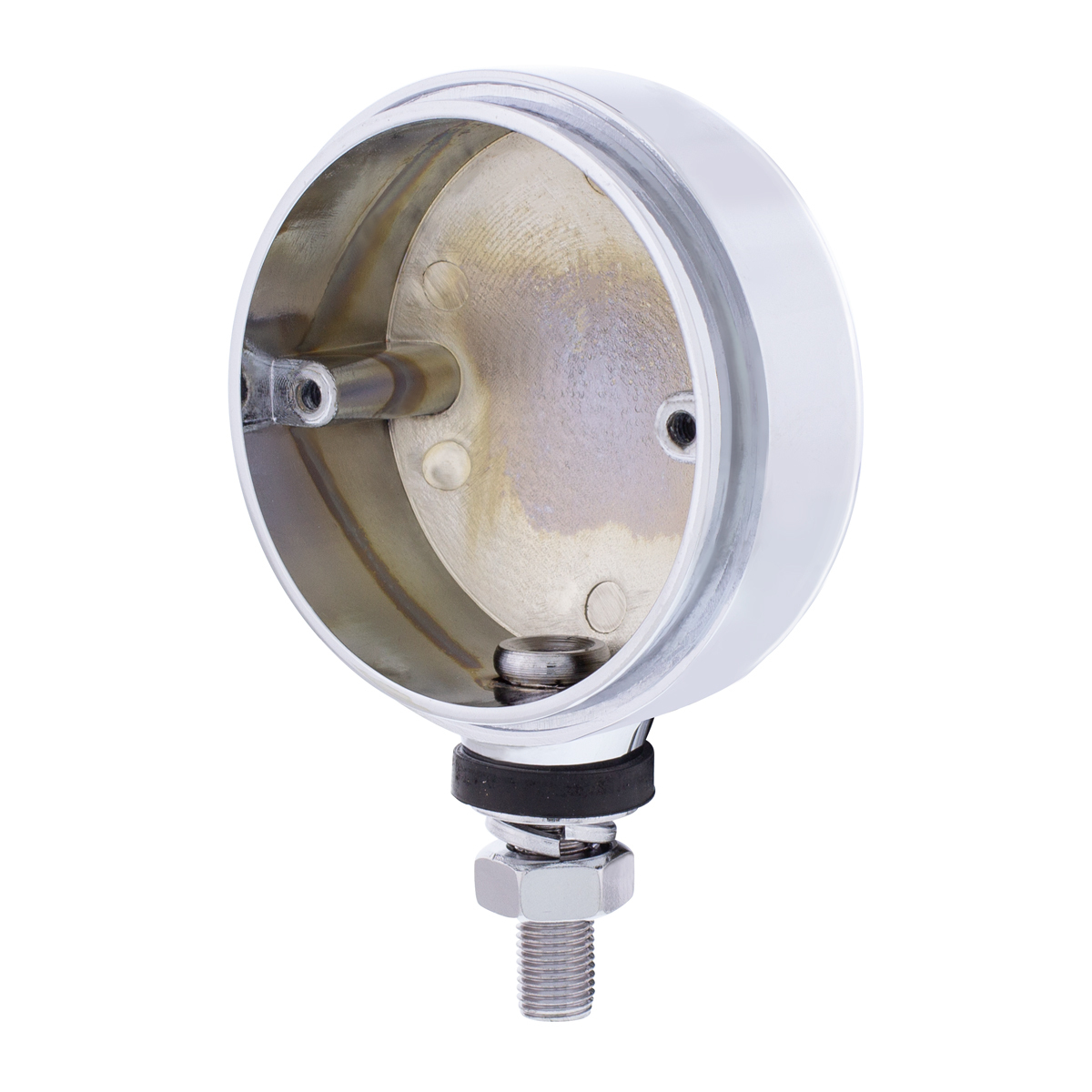 United Pacific-Chrome Die Cast 3" Single Face Light Housing Only for LED