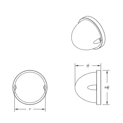 United Pacific Dual Function Reflector Watermelon Flush Mount Kit