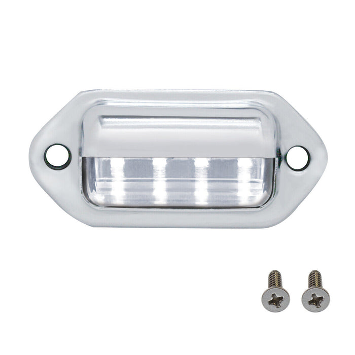 4 White LED Chrome License Plate Light / Utility Light - The New Vernon Truck Wash