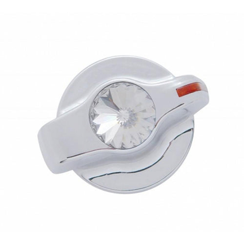 Chrome Plastic AC Control Knob With Clear Crystal