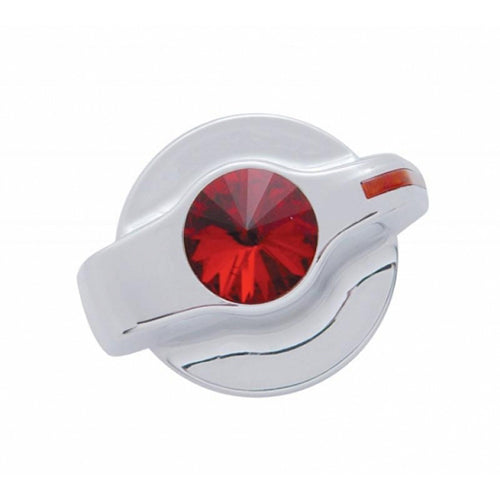 Chrome Plastic AC Control Knob With Red Crystal