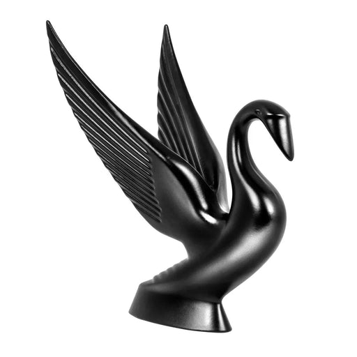 Swan Hood Ornament in Powder Coated Matte Black