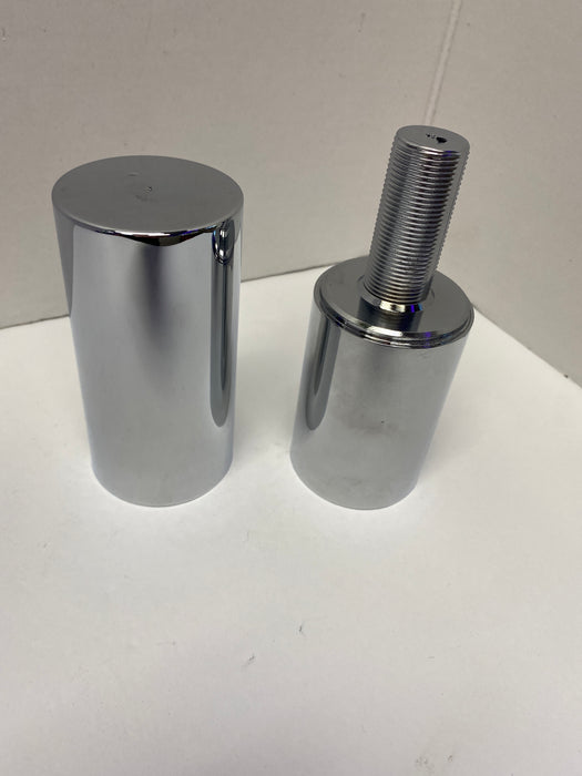 7-1/4" Chrome Plastic Tall Cylinder Thread On Lug Nut Cover - The New Vernon Truck Wash