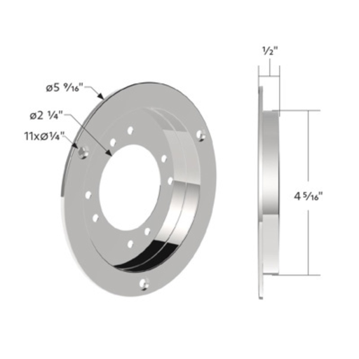 United Pacific 20548 – 304 Stainless Steel Watermelon Light Sleeper Bunk LED Adapter - The New Vernon Truck Wash