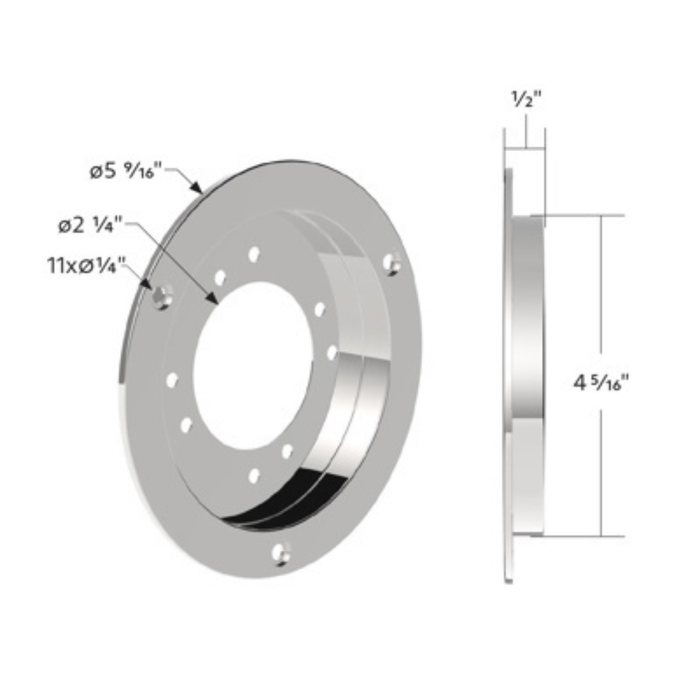 United Pacific 20548 – 304 Stainless Steel Watermelon Light Sleeper Bunk LED Adapter - The New Vernon Truck Wash