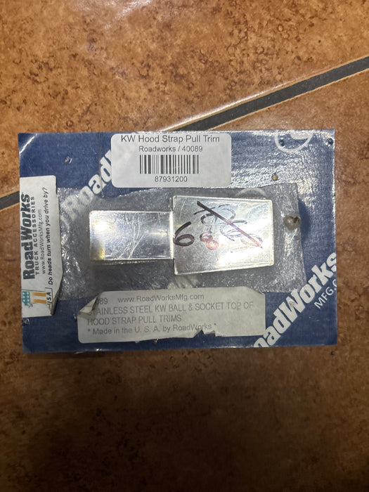 RoadWorks 40089 – Kenworth Hood Strap Pull Trim (Pair) – New Product, Packaging Worn / Discounted - The New Vernon Truck Wash