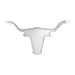 Chrome Longhorn Skull w/ Adhesive Tape - The New Vernon Truck Wash