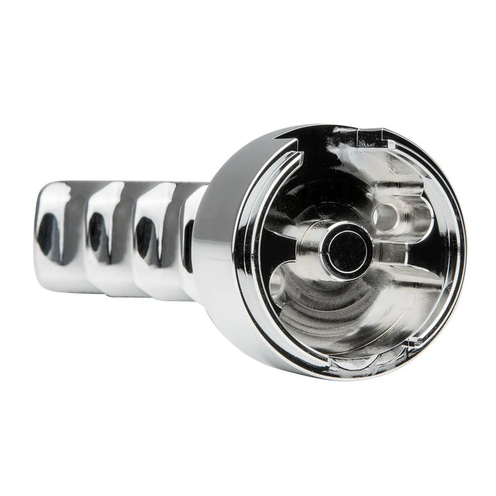 Chrome Straight Grip with Lines 13/18 Speed Gearshift Knob