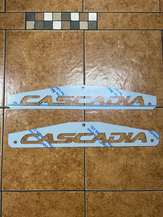 Cascadia Stainless Steel Mud Flap Weights – Pair (Laser-Cut Logo, Made in USA) - The New Vernon Truck Wash