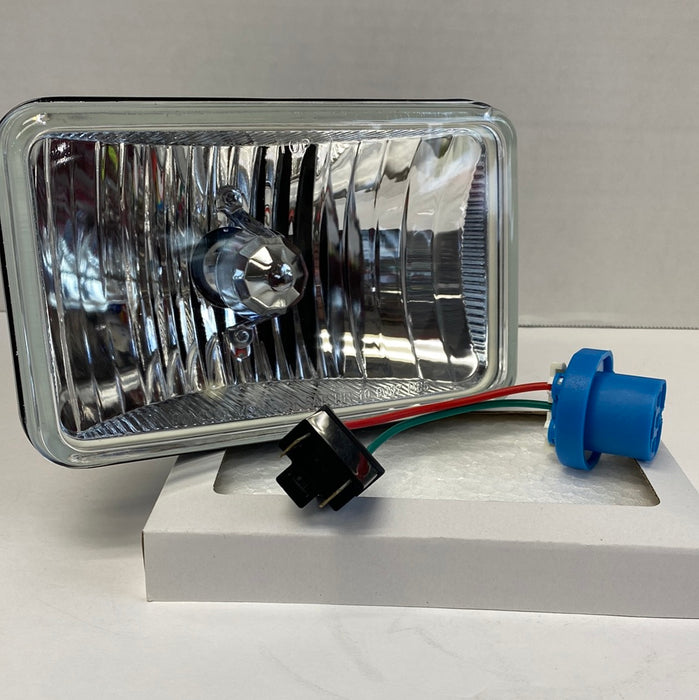 Ultralit - 4" X 6" Crystal Rectangular Headlight, Glass Lens - High Beam