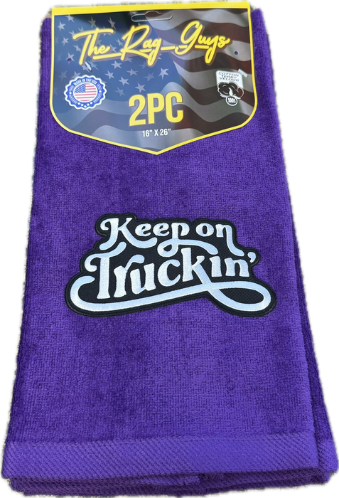 GS – Keep On Truckin' Logo Door Handle Rags Cotton Velour 2 Pack