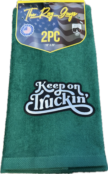 GS – Keep On Truckin' Logo Door Handle Rags Cotton Velour 2 Pack