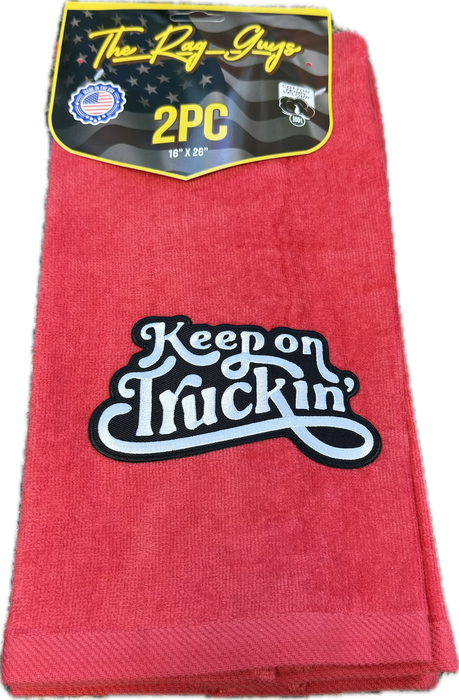 GS – Keep On Truckin' Logo Door Handle Rags Cotton Velour 2 Pack