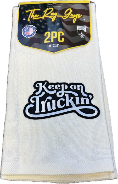 GS – Keep On Truckin' Logo Door Handle Rags Cotton Velour 2 Pack