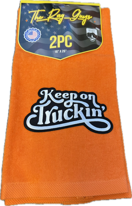 GS – Keep On Truckin' Logo Door Handle Rags Cotton Velour 2 Pack