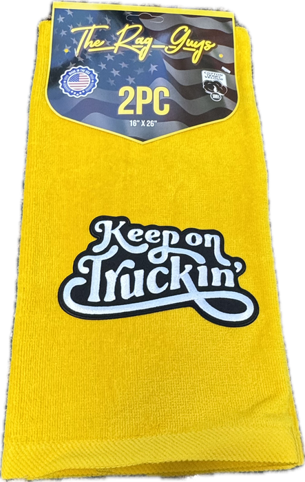 GS – Keep On Truckin' Logo Door Handle Rags Cotton Velour 2 Pack