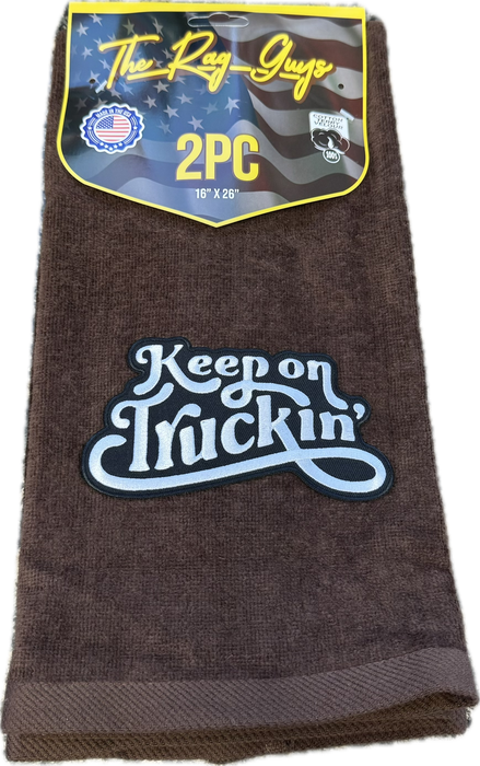 GS – Keep On Truckin' Logo Door Handle Rags Cotton Velour 2 Pack