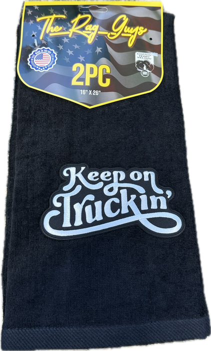 GS – Keep On Truckin' Logo Door Handle Rags Cotton Velour 2 Pack