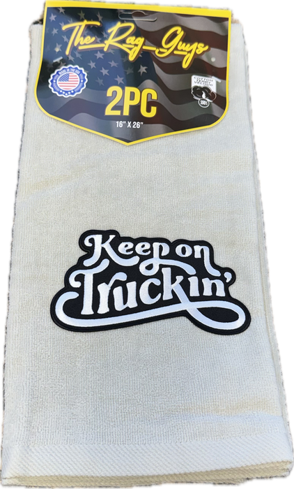 GS – Keep On Truckin' Logo Door Handle Rags Cotton Velour 2 Pack