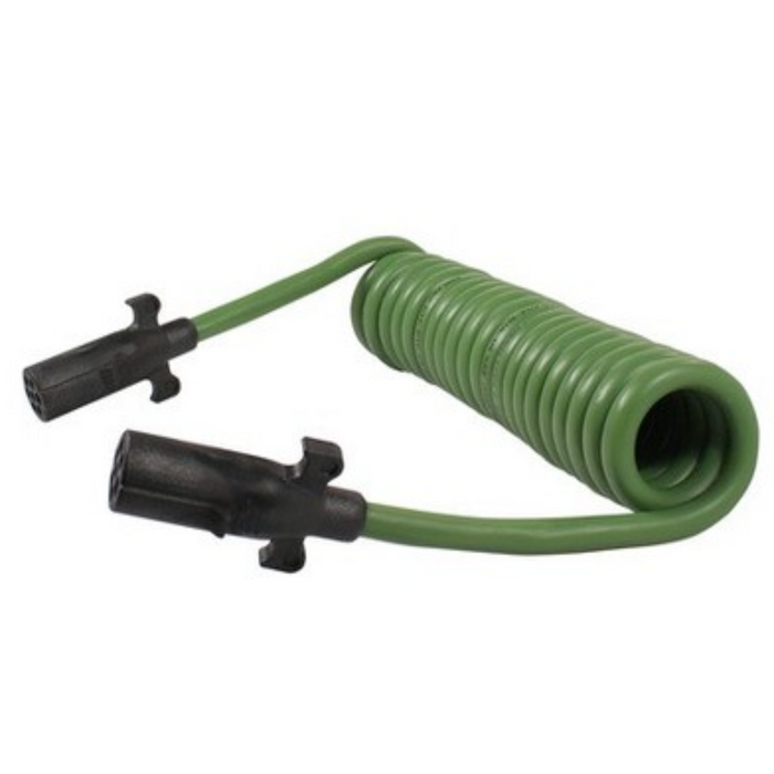 Phillips 30-4627 Heavy Duty 15′ Coiled Power Cable – 7-Way ABS Electrical Trailer Cable - The New Vernon Truck Wash