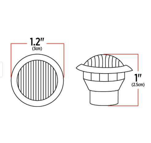 3/4" Round Red LED Clearance Marker Light – Trux Accessories – TLED-B4R - The New Vernon Truck Wash