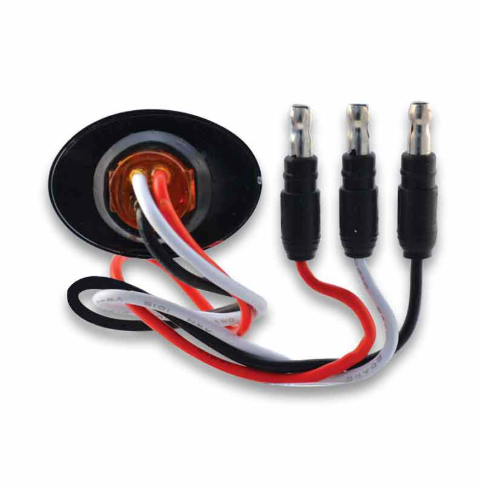 3/4" Amber Oval LED Marker Light – 2 Diodes – DOT Compliant – Trux Accessories TLED-B4A - The New Vernon Truck Wash