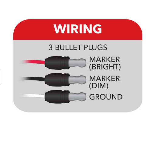 3/4" Amber Oval LED Marker Light – 2 Diodes – DOT Compliant – Trux Accessories TLED-B4A - The New Vernon Truck Wash