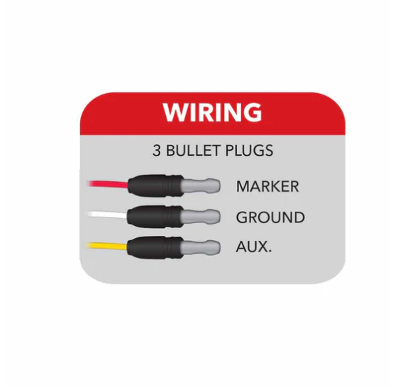 3/4" Amber to White Dual Revolution Oval LED Button Light – 2 Diodes – Trux Accessories TLED-BX4AW - The New Vernon Truck Wash