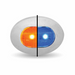 3/4" Amber to Blue Dual Revolution Oval LED Light – 2 Diodes – Trux TLED-BX4AB - The New Vernon Truck Wash