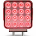 Amber/Red Double Face Square Reflector LED Turn & Marker Light – Dual Post – 38 Diodes – Clear Lens – Trux TLED-SDXC - The New Vernon Truck Wash