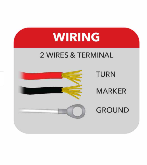 Amber/Red Double Face Square Reflector LED Turn & Marker Light – Dual Post – 38 Diodes – Clear Lens – Trux TLED-SDXC - The New Vernon Truck Wash