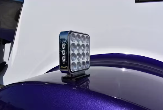 Amber/Red Double Face Square Reflector LED Turn & Marker Light – Dual Post – 38 Diodes – Clear Lens – Trux TLED-SDXC - The New Vernon Truck Wash