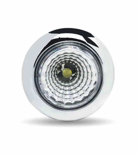 Trux 3/4″ Amber Marker to White Auxiliary Round Reflector LED Light – Dual Revolution – 1 Diode - The New Vernon Truck Wash