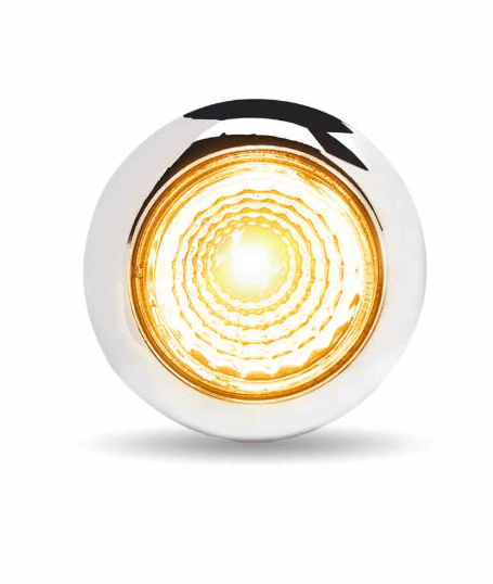 Trux 3/4″ Amber Marker to White Auxiliary Round Reflector LED Light – Dual Revolution – 1 Diode - The New Vernon Truck Wash
