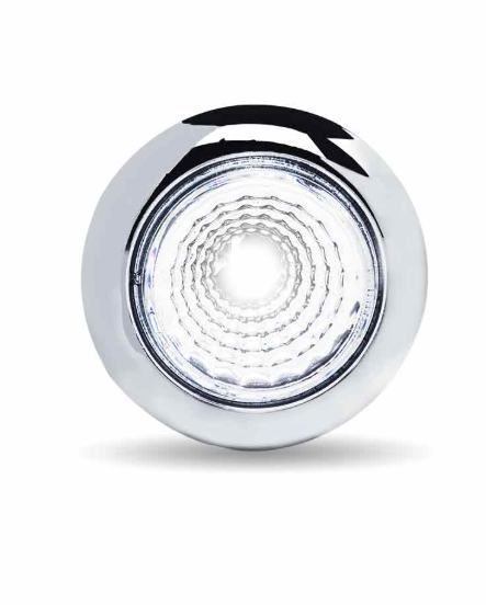 Trux 3/4″ Amber Marker to White Auxiliary Round Reflector LED Light – Dual Revolution – 1 Diode - The New Vernon Truck Wash