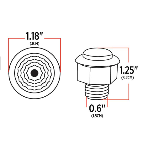 Trux 3/4″ Amber Marker to White Auxiliary Round Reflector LED Light – Dual Revolution – 1 Diode - The New Vernon Truck Wash