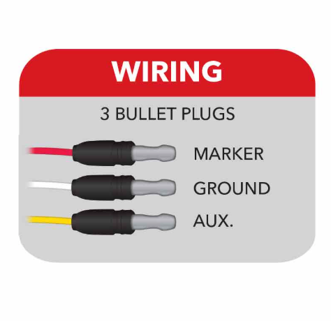 Trux 3/4″ Amber Marker to White Auxiliary Round Reflector LED Light – Dual Revolution – 1 Diode - The New Vernon Truck Wash