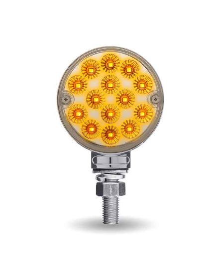 Trux TLED-DL3XB 3" Dual Revolution Amber/Red to Blue Mini Double Face LED Light – 28 Diodes with Reflector - The New Vernon Truck Wash