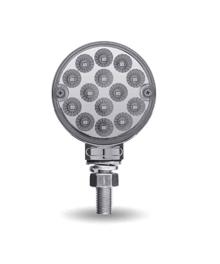 Trux TLED-DL3XB 3" Dual Revolution Amber/Red to Blue Mini Double Face LED Light – 28 Diodes with Reflector - The New Vernon Truck Wash