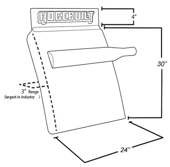 Hogebuilt M-Series 430 Stainless Steel Quarter Fender Kit (Pair) – 30" or 34" Drop – Fits Peterbilt, Kenworth, Freightliner - The New Vernon Truck Wash