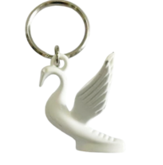 Classic Flying Swan Keychain – Chrome Finish (Peterbilt Style) - The New Vernon Truck Wash
