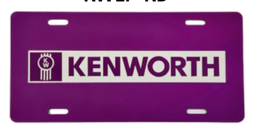Kenworth Acrylic Vanity Plate – Laser-Cut Colored Mirror Finish (Made in USA) - The New Vernon Truck Wash