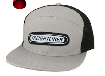 Freightliner Flat Brim Hat – 7-Panel Snapback Truck Cap - The New Vernon Truck Wash