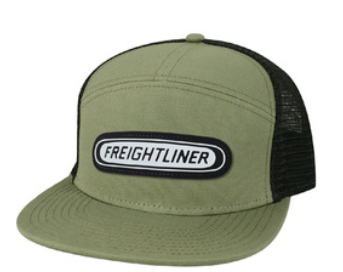 Freightliner Flat Brim Hat – 7-Panel Snapback Truck Cap - The New Vernon Truck Wash