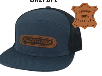 Freightliner Flat Brim Hat – 7-Panel Snapback Truck Cap - The New Vernon Truck Wash