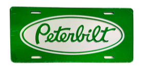 Green Peterbilt Acrylic Vanity Plate - The New Vernon Truck Wash