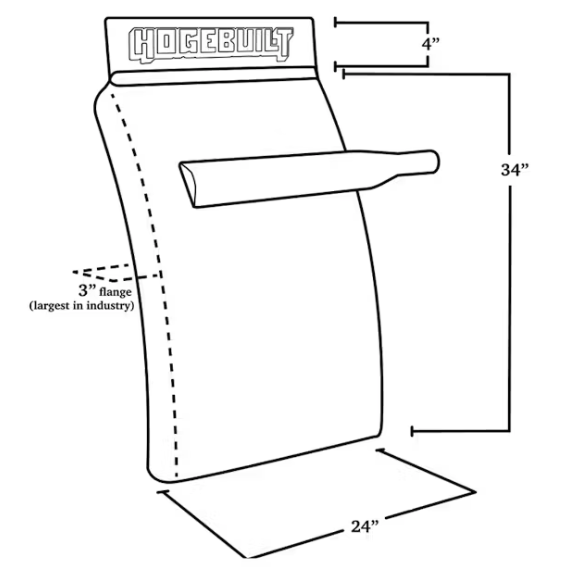 Hogebuilt M-Series 430 Stainless Steel Quarter Fender Kit (Pair) – 30" or 34" Drop – Fits Peterbilt, Kenworth, Freightliner - The New Vernon Truck Wash