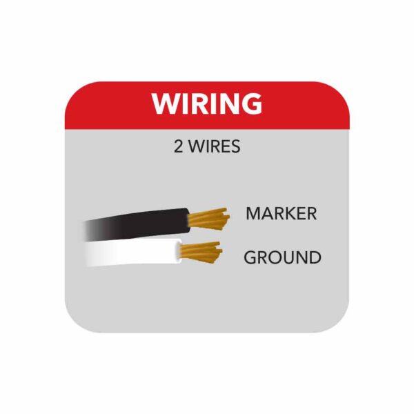 TRUX Marker Square Cab LED Light Wire Information - 2 Wires - 1 Marker - One Ground
